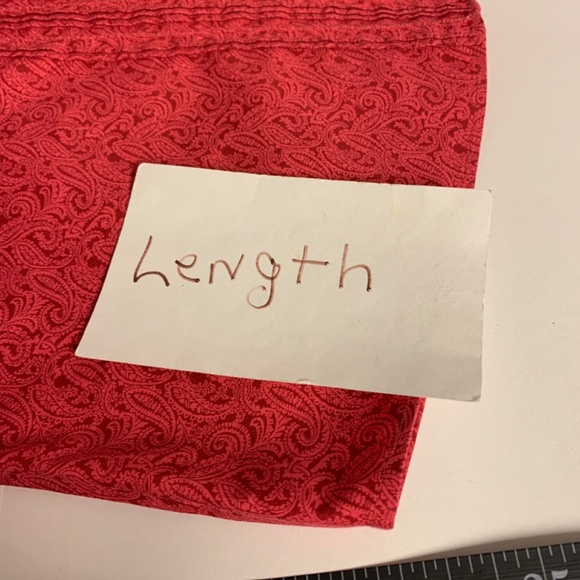 LL Bean blouse SZ XS red button down wrinkle resistant classic paisley office - Picture 9 of 10